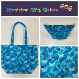 Large Tote Bag - Blue Butterflies Large Tote Bag - Blue Butterflies